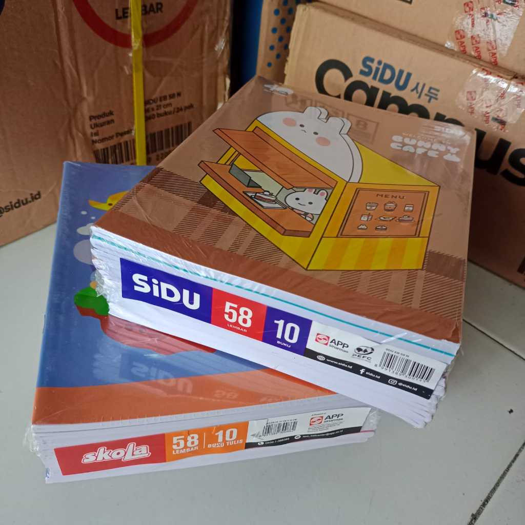 

( 10 pcs ) Buku Tulis SIDU 58 ,BUKU TULIS Sekolah Isi 58 Lembar l Buku Tulis