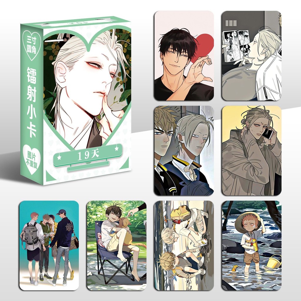 

55 Pcs/Set Chinese Manwha 19 Days Laser Lomo Card Mo Guanshan, He Tian Comic Characters HD Photocard Fans Collection Gift