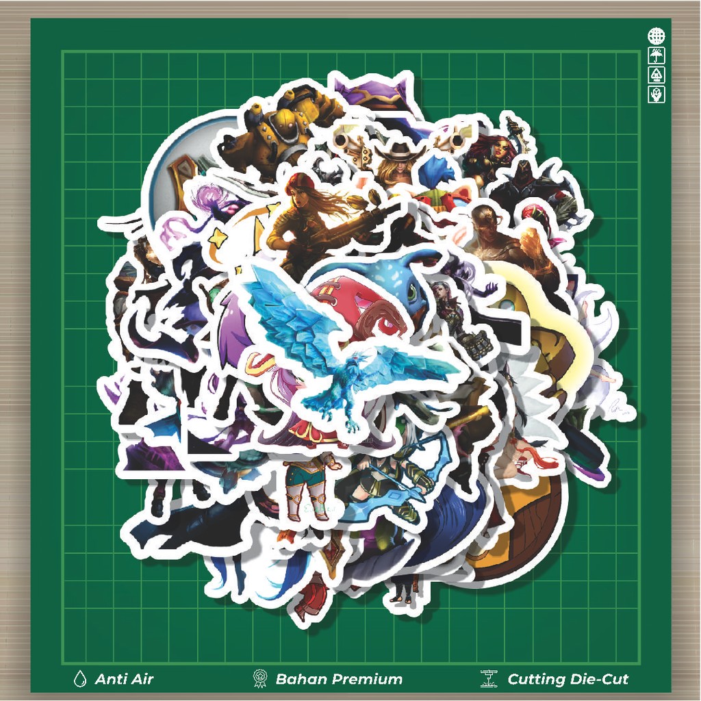 

HOT 50 PCS STIKER Kartun League Of Legends Skin 3 Fashion Cars Decal Dingin Kartu Album Custom Vinyl Anti Air- Sticker Aesthetic Buku Journal Koper Casing HP Tablet Laptop Helm Motor Botol Minum