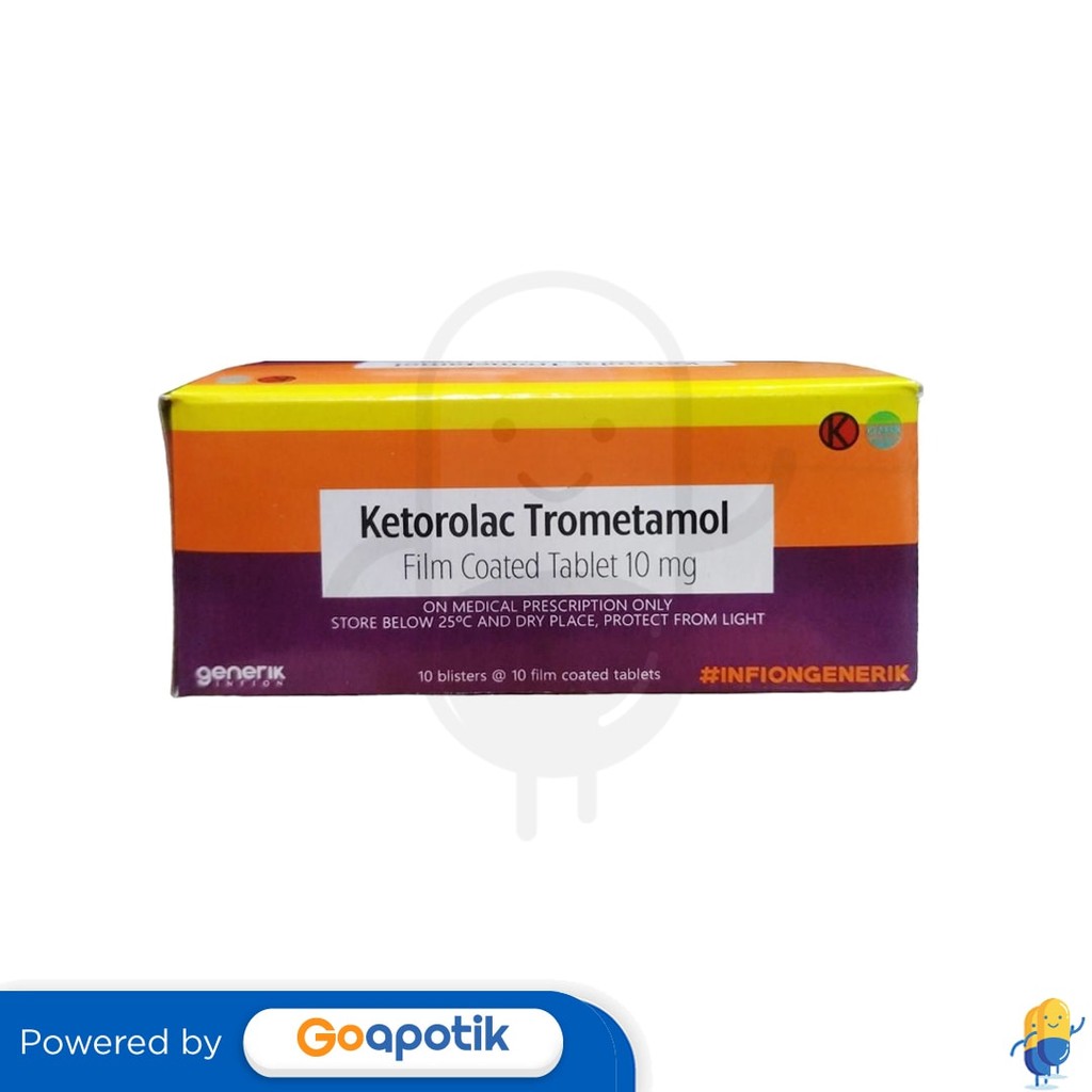 Ketorolac Trometamol Infion 10 Mg Box 100 Tablet