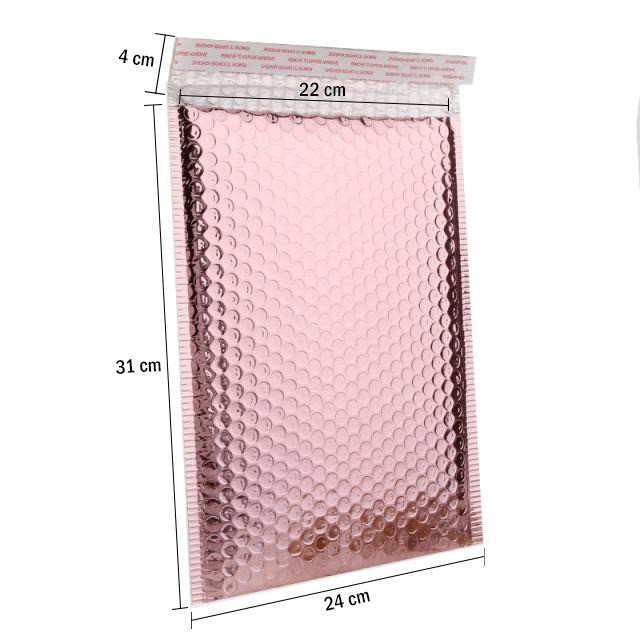 

bubble mailer/amplop bubble rose gold premium 22x31cm