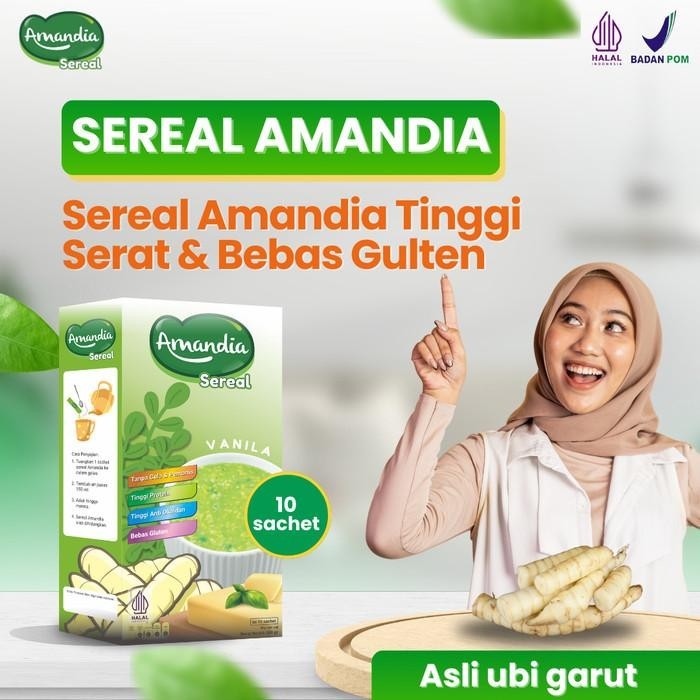 

Pilihan Keluarga Sehat Sereal Amandia 300g - Gluten Free, Aman Diabetes, Indeks Glikemik Rendah, Halal BPOM