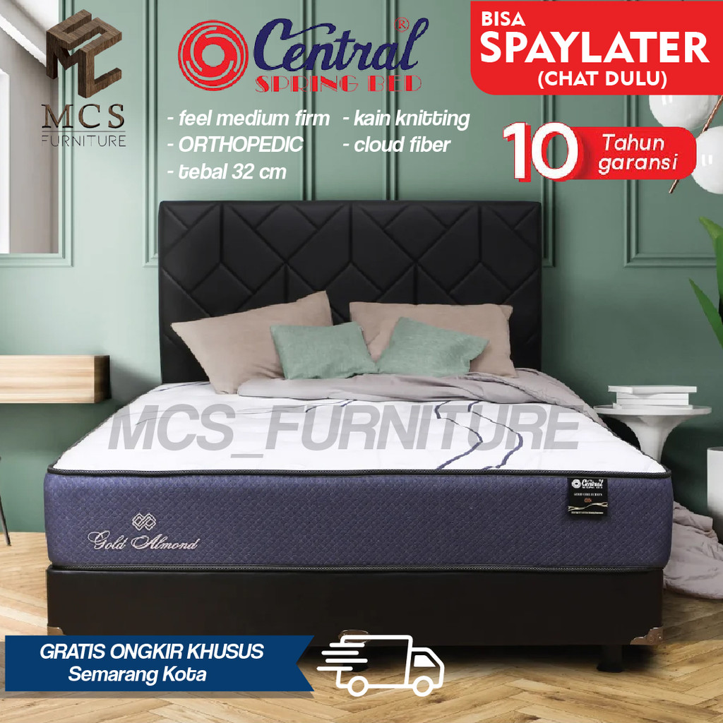 Springbed Central Gold Almond Orthopedic Tulang Belakang Semarang Kasur
