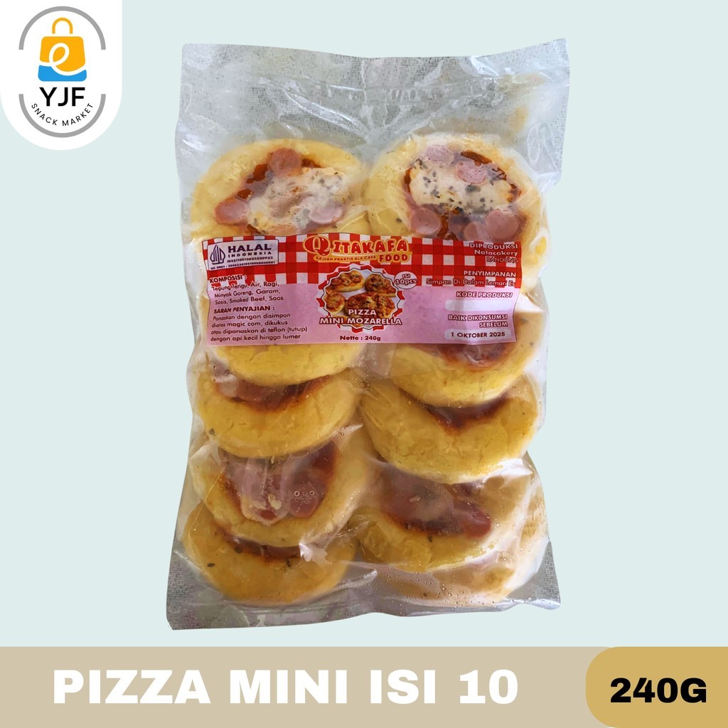 

Qitakafa Pizza Mini 240g isi 10 Pcs / Pizza Mini Mozzarella / Roti Pizza / Piza Praktis