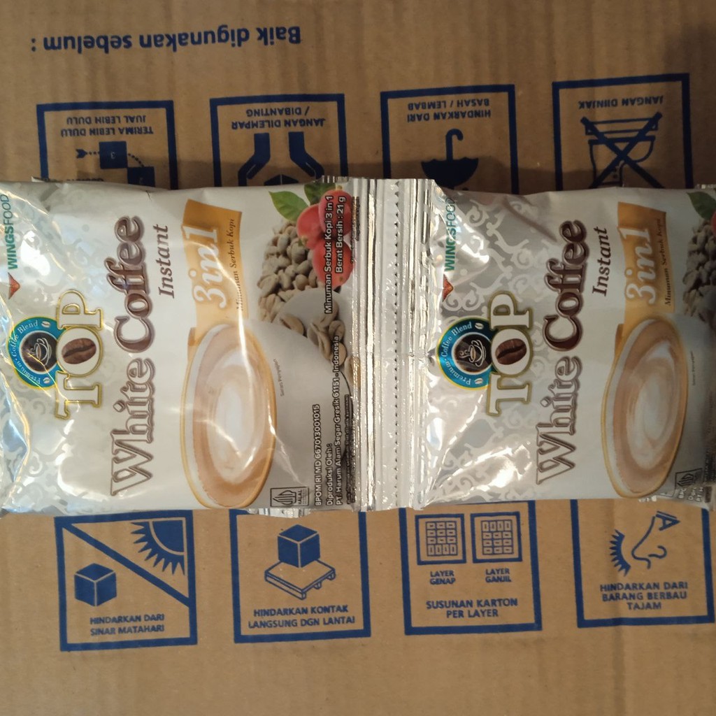 

TOP White Coffee INSTAN Kopi Bubuk Instan 1 Renceng isi 12 Sachet