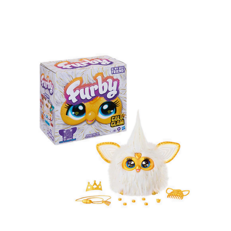Furby Gold Glam Interactive Toy Frzg1938 Blind Box Figure Koleksi Merchandise Karakter Original