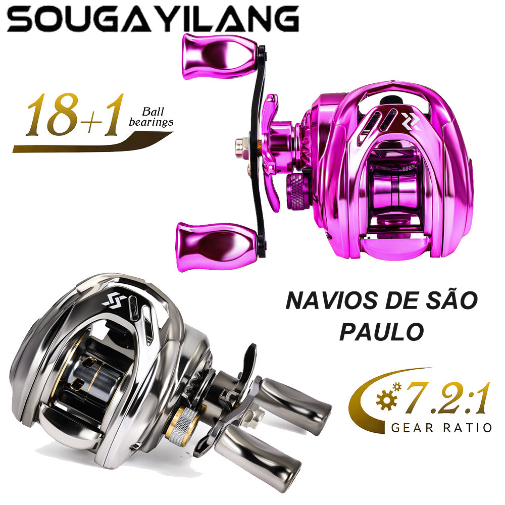 Sougayilang Reel BC Casting Reel 7.2:1 Reel Bc 18+1BB 8KG Gulungan Pancing Casting Joran Pancing