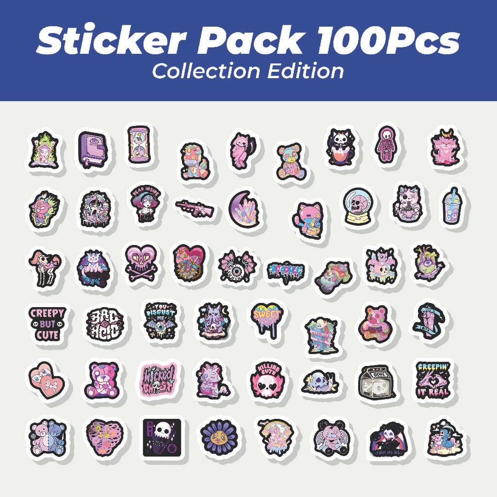 

Hot Stiker Halloween Cartoon Dark Purple [Kartun Halloween Ungu] Lucu Anti Air Stikers Berperekat Waterproof Sticker Decal Buat Motor Helm Buku Journal Koper Casing HP Laptop Botol Minum