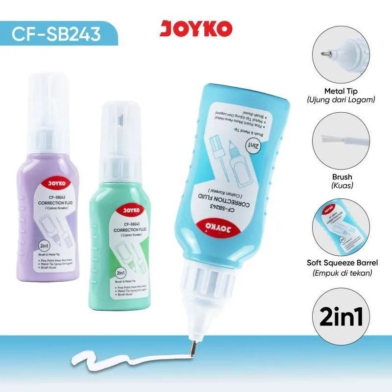 

PBOS Ecer (1 PCS) Correction Fluid CF-SB243 JOYKO Tip x Cair