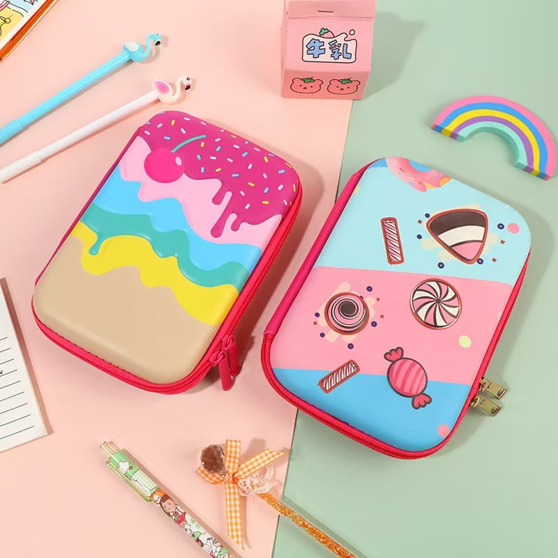 

3D Eva Pencil Bag Cute Cartoon Large Capacity Hard Case Kawaii EVA 3D Hard Case Students Stationery box Pencil Strorage Box Gift