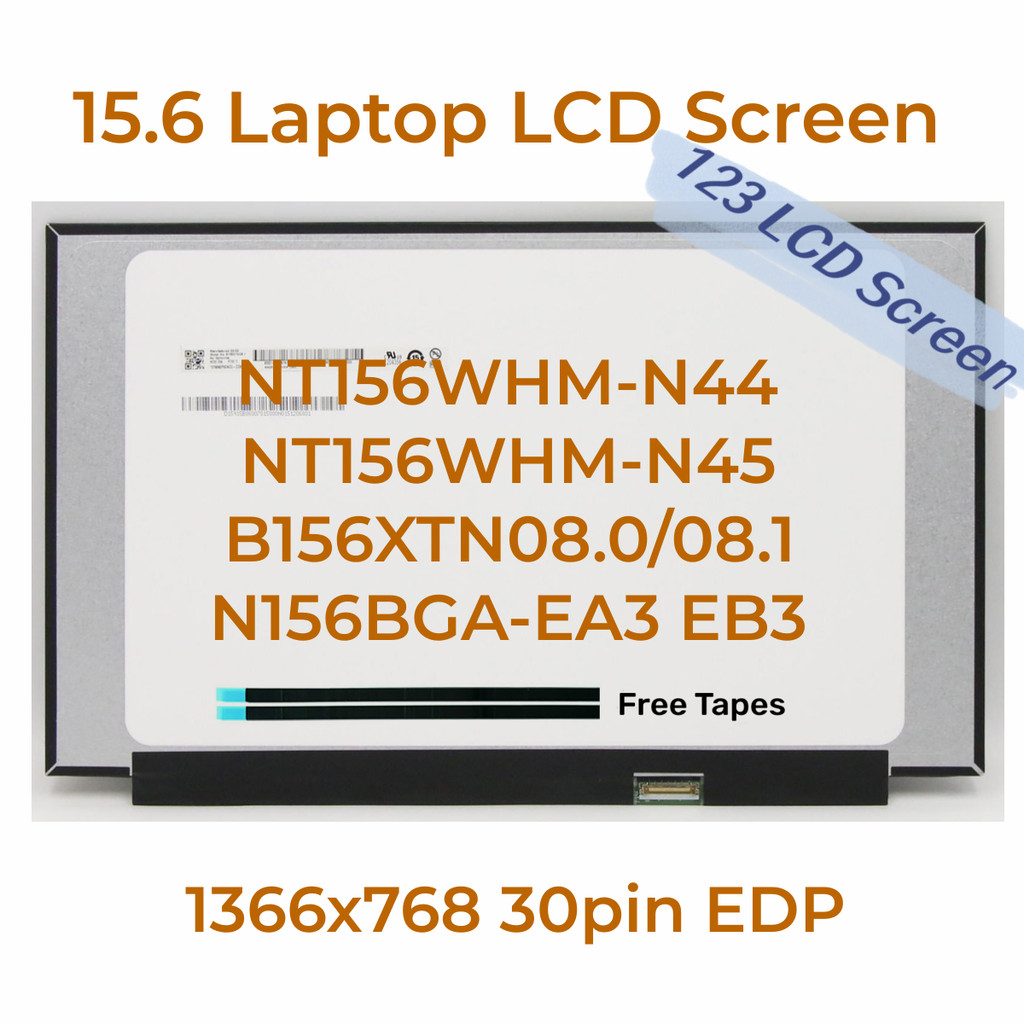 15.6" LCD Display NT156WHM-N44 NT156WHM-N45 B156XTN08.0 1 N156BGA-EA3 EB3 Laptop Matrix 1366*768 EDP