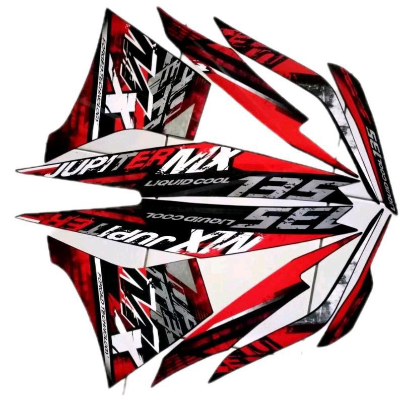 stiker striping motor yamaha jupiter mx 135 2014 mx new lis bodi standar berkualitas