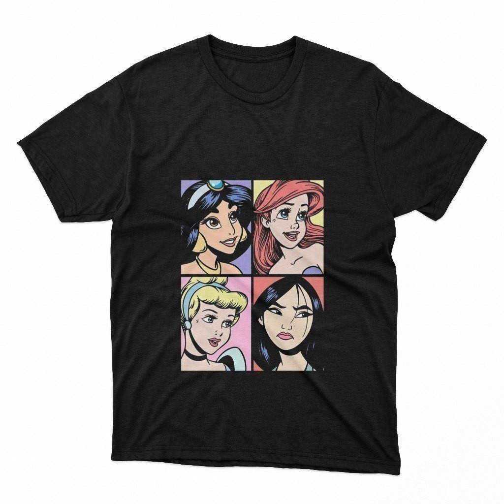 Baju Kaos Dewasa Disney Princess Potrait