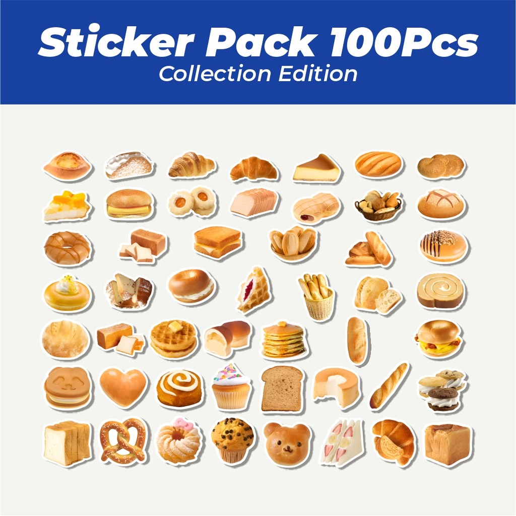 

Hot Stiker Tempting Food Toast and Bread [Roti Panggang] Lucu Anti Air Stikers Berperekat Waterproof Sticker Decal Buat Motor Helm Buku Journal Koper Casing HP Laptop Botol Minum
