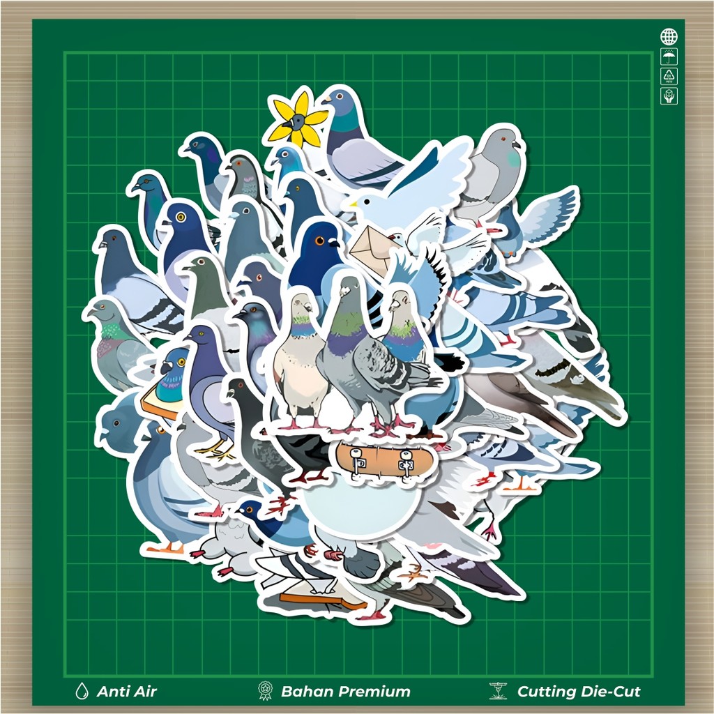 

HOT 50 PCS STIKER Stiker Cute Pigeon [Merpati yang lucu] Stiker Fashion Cars Decal Dingin Kartu Album Custom Vinyl Anti Air- Sticker Aesthetic Buku Journal Koper Casing HP Tablet Laptop Helm Motor Botol Minum