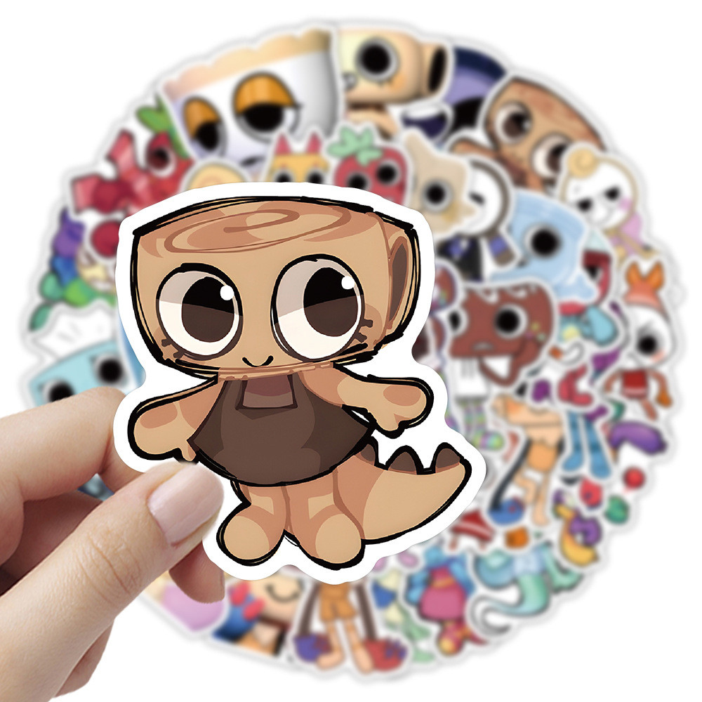 

10/30/54pcs Cartoon Dandys World Game Stickers Decals for Kids Toy Waterproof DIY Diary Water Bottle Phone Graffiti Decals Pack