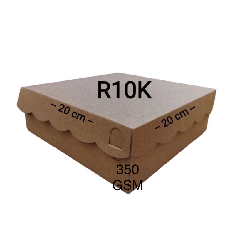 

KOTAK NASI COKLAT KRAFT R10 20X20 / KERDUS NASI COKLAT R10 TEBAL 310GSM Isi 100 pcs