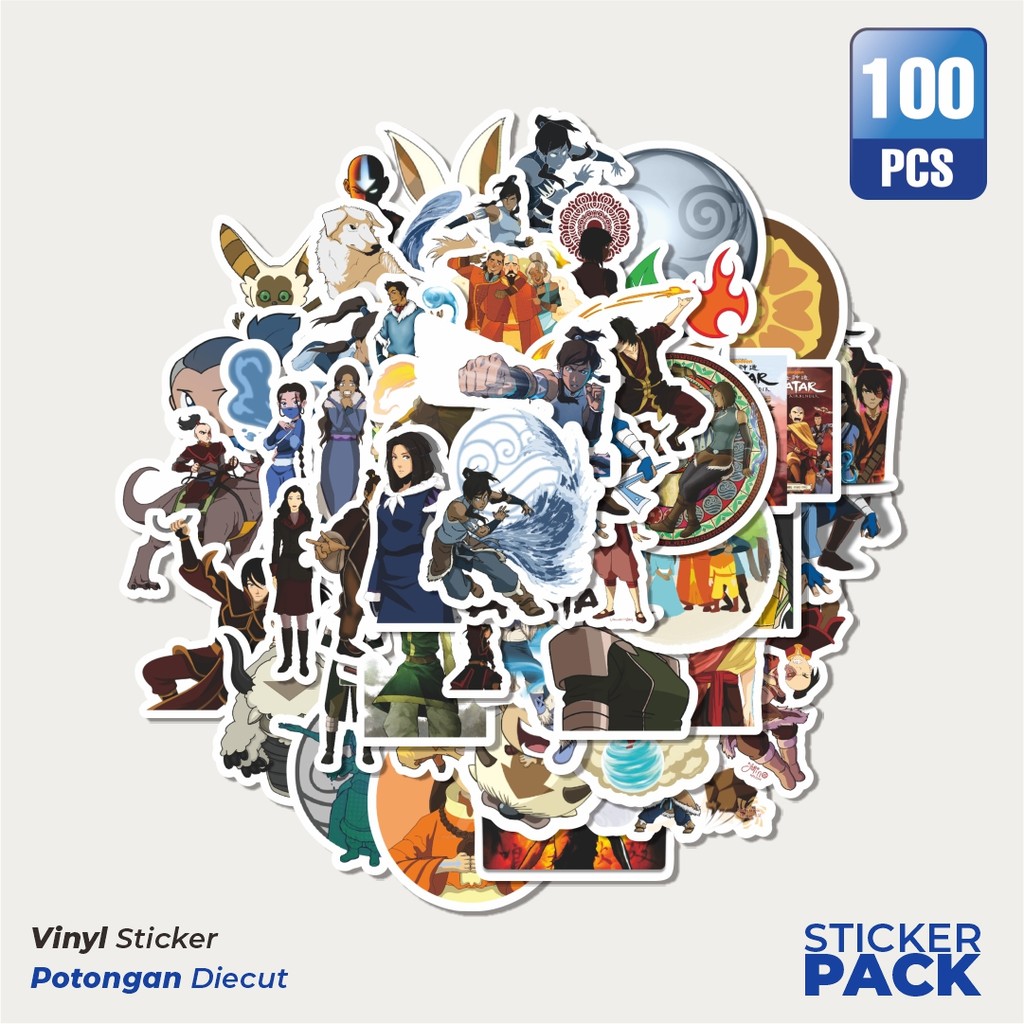 

Super Hemat! 100 PCS Stiker Stiker Nickelodeon Series Avatar Bender Character Mix 4 Waterproof Aesthetic- Untuk Laptop, Motor, dan Helm - Paper Stationery Pack