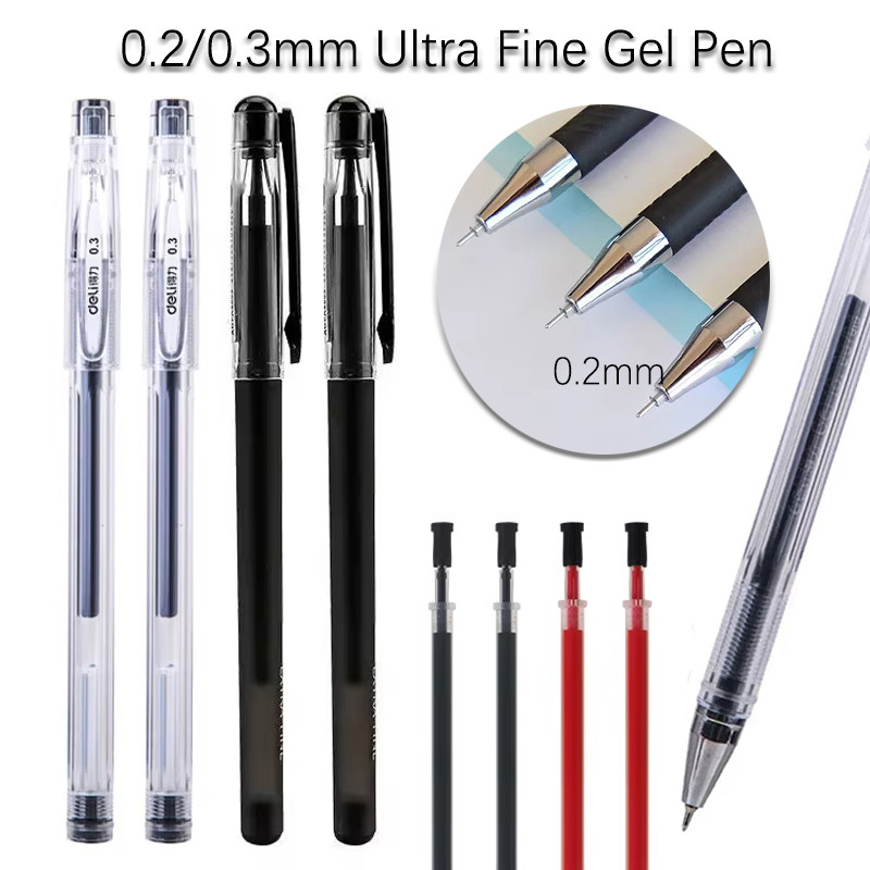 

0.2 0.3mm Ultra Fine Gel Pen Shool Office Simple Style Signature Pen Replacement Refill Smooth Writing Stationery Supplies
