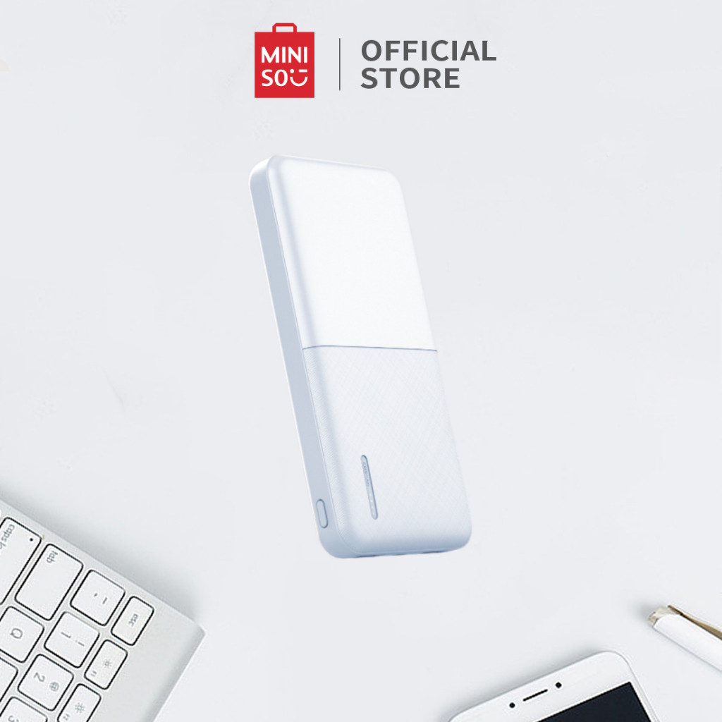Jastip - MINISO Powerbank 10000mAh Simple Ringan Power Bank Portable untuk iPhone Android