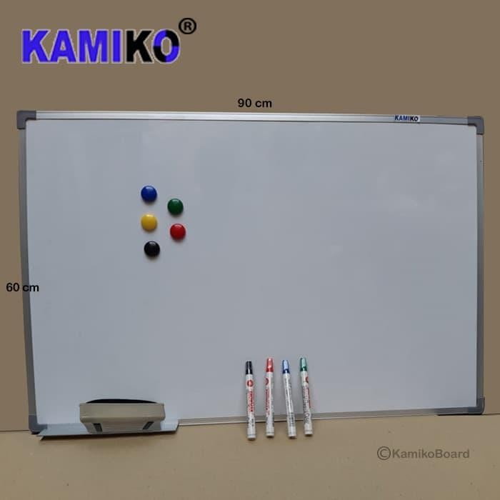 

Whiteboard Kamiko 60 x 90 Spidol H,B,HJ, M, Hapus magnet, Magnet