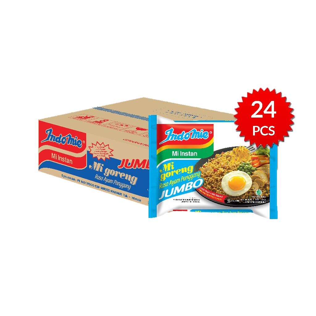 

Indomie Goreng Jumbo Ayam Panggang 120gram 1 Dus Isi 24