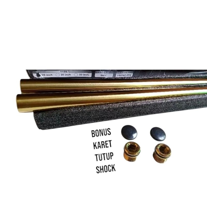 As Shock Depan RX King Gold Emas Ukuran Diameter 30 Set Karet