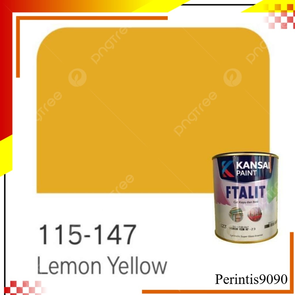 

Cat minyak Ftalit kansai paint 1kg Lemon yellow
