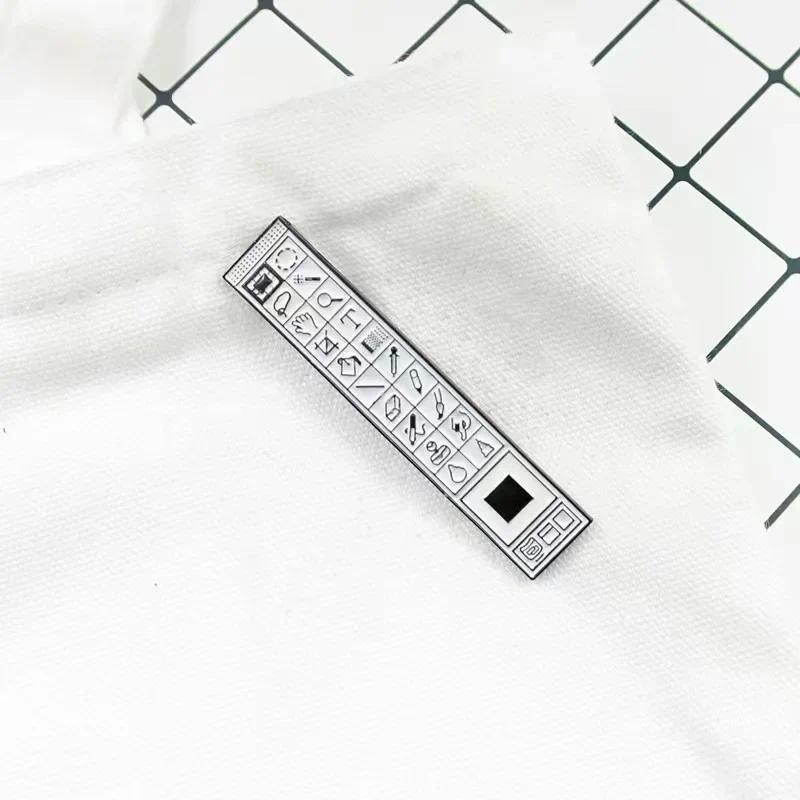 

Classical Old-School Photoshop Enamel Pin Art Designer Manifestation of The Trusty Photoshop Toolbar Badges Brooches Wholesale