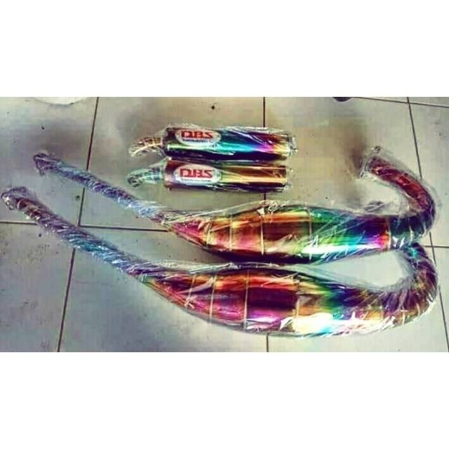 Knalpot dbs ninja r rr ss pelangi/150 KR150 2 stroke ekzos