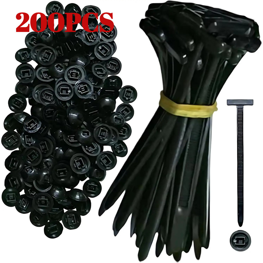 

Nylon Universal Cable Tie Buckle-Heavy Duty Zip Ties Holder with Pin & Button Design Plastic Cable Ties Tool Fasteners Car Body