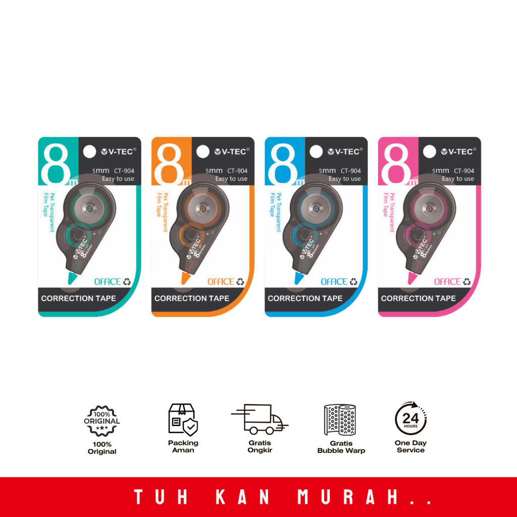 

CORRECTION TAPE V-TEC TYPE CT-904 BIRU TUA