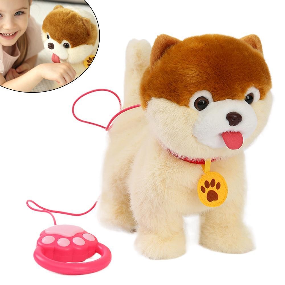 Electronic Pet Toys Simulation Plush Dog Doll Electric Toys Walking Barking Interactive Puppy Doll T