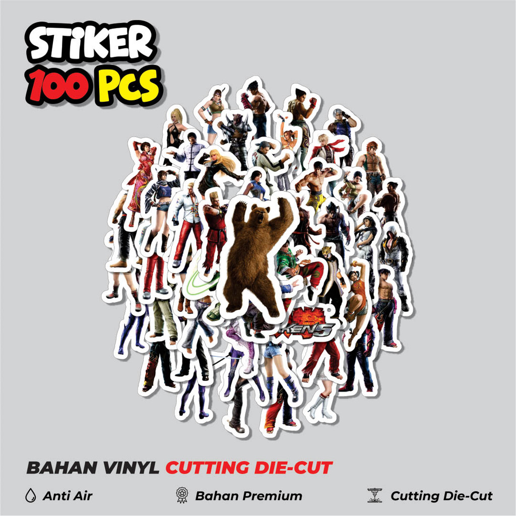 

Terbaru! 50 pcs Stiker Game Series Tekken Character Mix 4 Dekorasi Lucu Kreatif untuk Notebook, Skateboard, HP