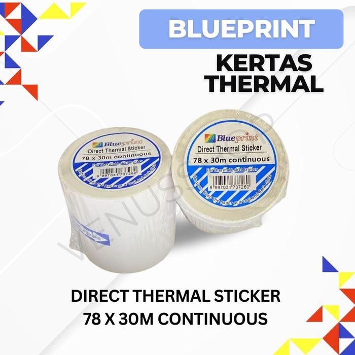 

BLUEPRINT Direct Thermal Sticker Label Continuous 78x30 Meter