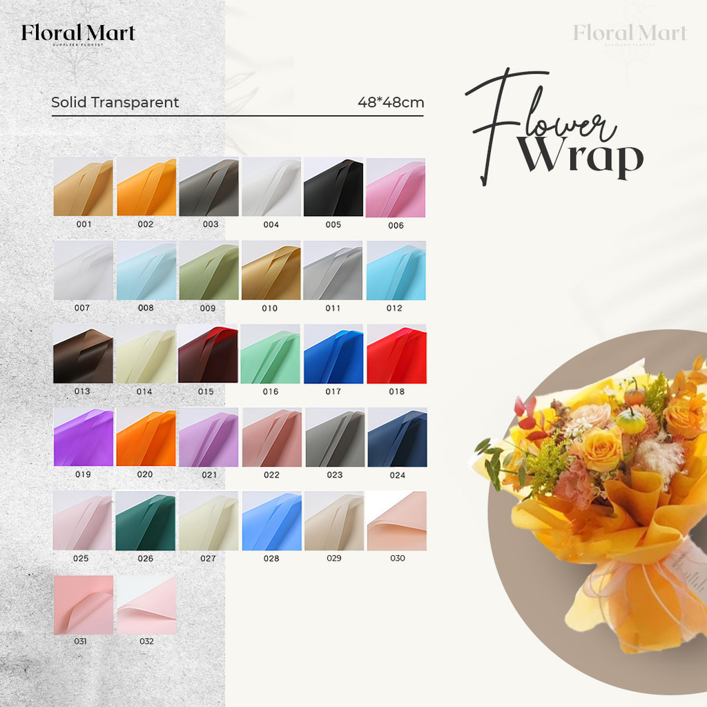 

Kertas Buket Bunga Transparan Premium Flower Wrapping Paper Flomart