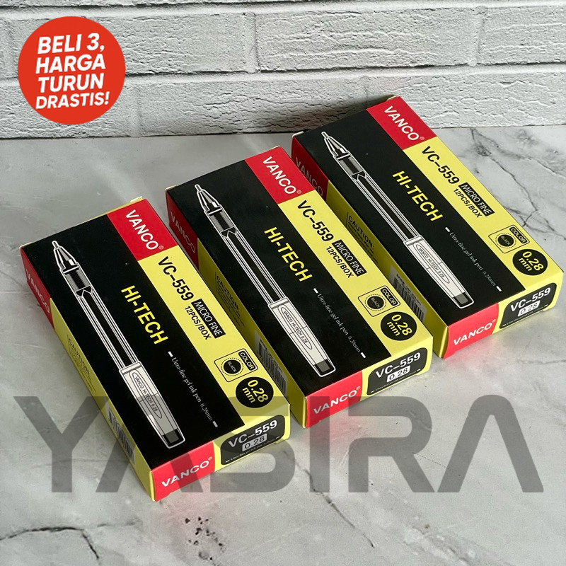 

12 PCS SATU LUSIN Pulpen Gel Pen Hi-touch Hitech Vanco 0.28mm