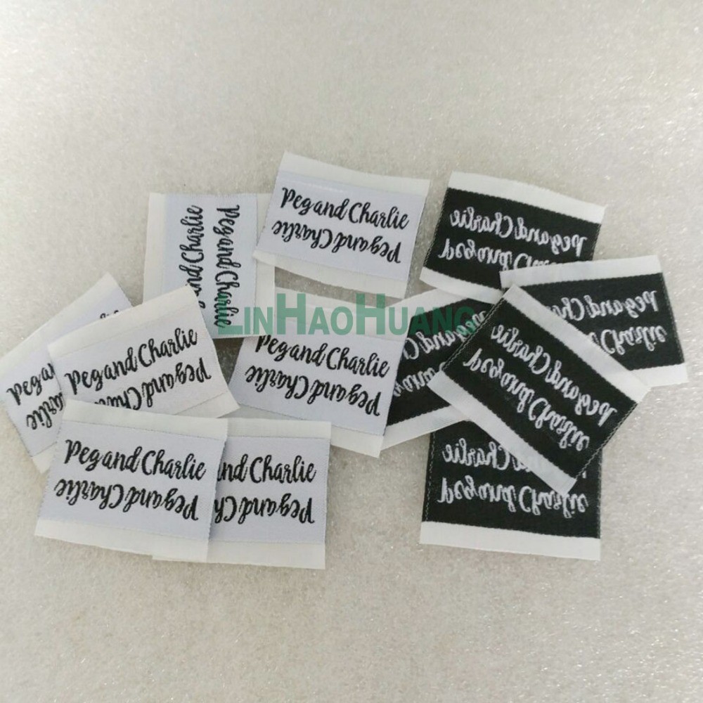 

1000pcs Custom Woven Labels - Main/Embroidered Tag/Loop Fold - Eco-Friendly Satin/Polyester for Clothing/Bags - Free Design
