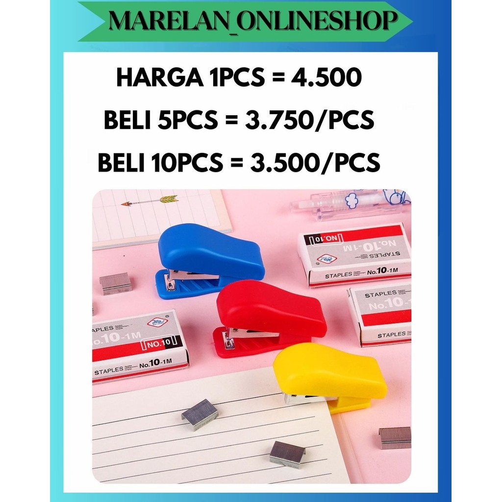 

MOS STAPLER MINI FREE REFILL - STAPLES STEPLES CEKREKAN HEKTER KECIL