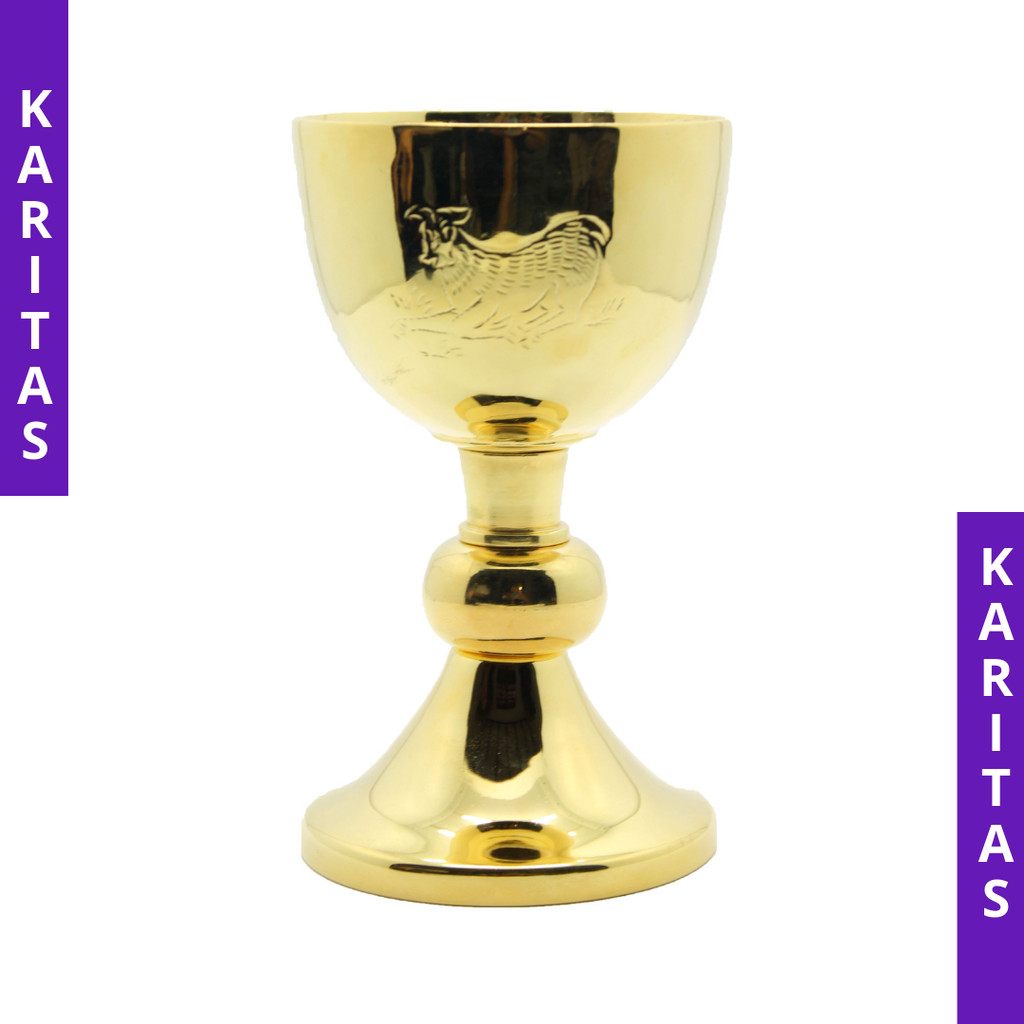 PIALA PERJAMUAN KATOLIK (LAPIS EMAS) / PERALATAN MISA KATOLIK / PIALA KUNINGAN