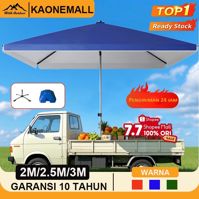 ASOY24.SHOP payung luar ruangan Payung Tenda 250 cm Jualan Taman Pantai Payung pantai Double layer T