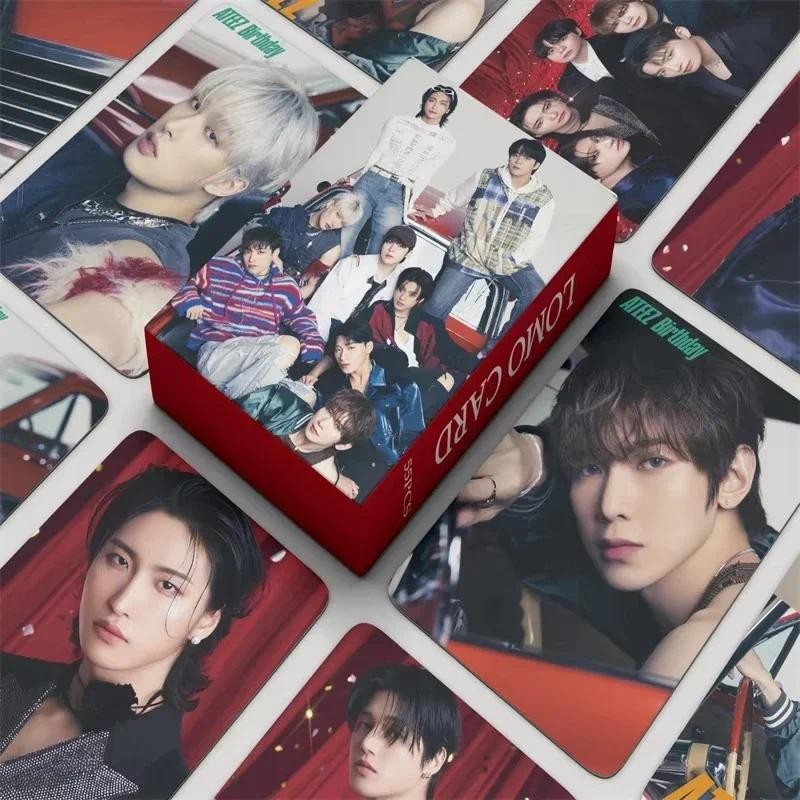 

55Pcs/Set ATEEZ Idol Boy New Album BIRTHDAY HD Printd Photocards Seonghwa Hongjoong Yunho Jongho Yeosang Lomo Cards Fans Gifts