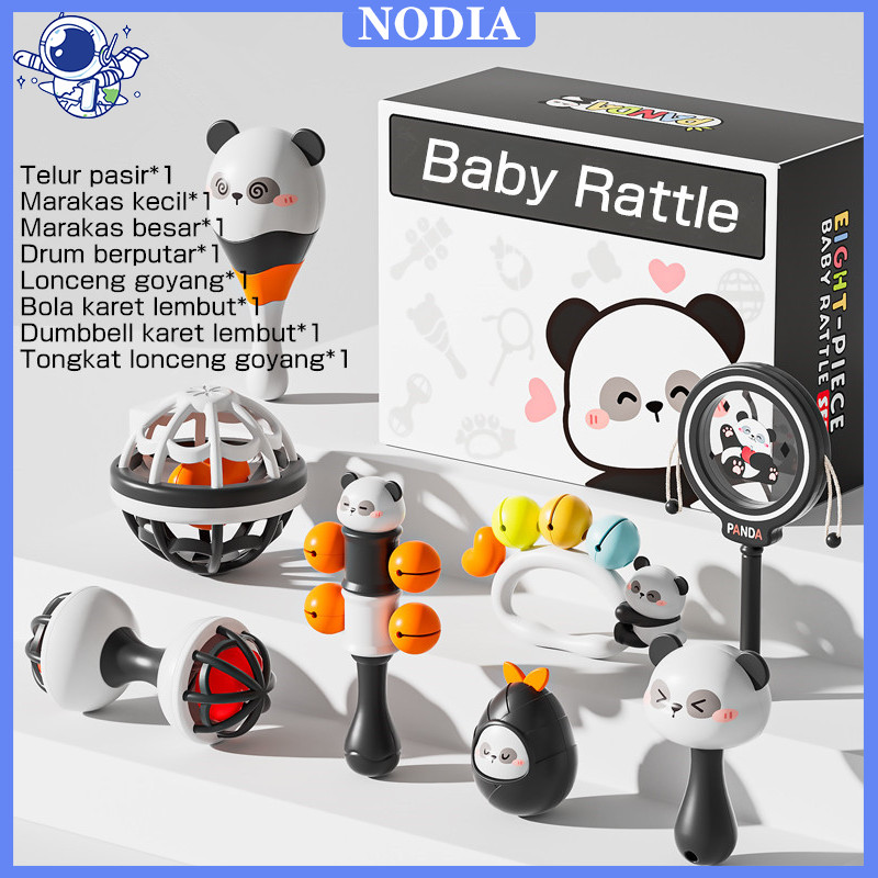 Nodia Toys Mainan Lonceng Kerincingan Bayi Mainan Teether Bayi Gigitan Tangan Pegangan Kerincingan