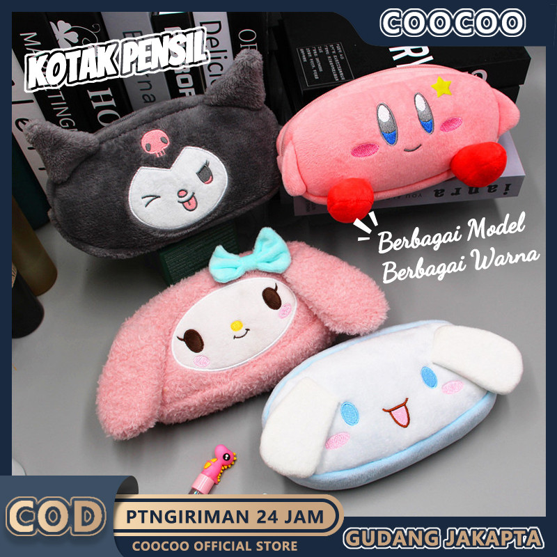 

Kantong Pena Mewah Large capacity Cute Pen Bag/TEMPAT PENSIL BULU SANRIO TERBARU/Tempat Pensil Plush Cinnamoroll Kirby Melody Kuromi/Study Stationery School Supplies