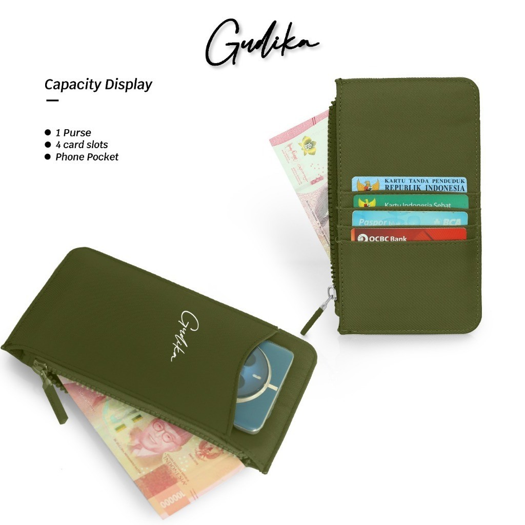 Wallet GUDIKA 3311 - DOMPET MULTIFUNGSI MUAT HANDPHONE - CARD - MONEY