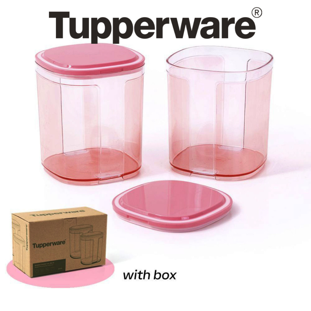 [BIG SALE] PROMO Tupperware Window Canister 1.5L 2Pcs Mewah
