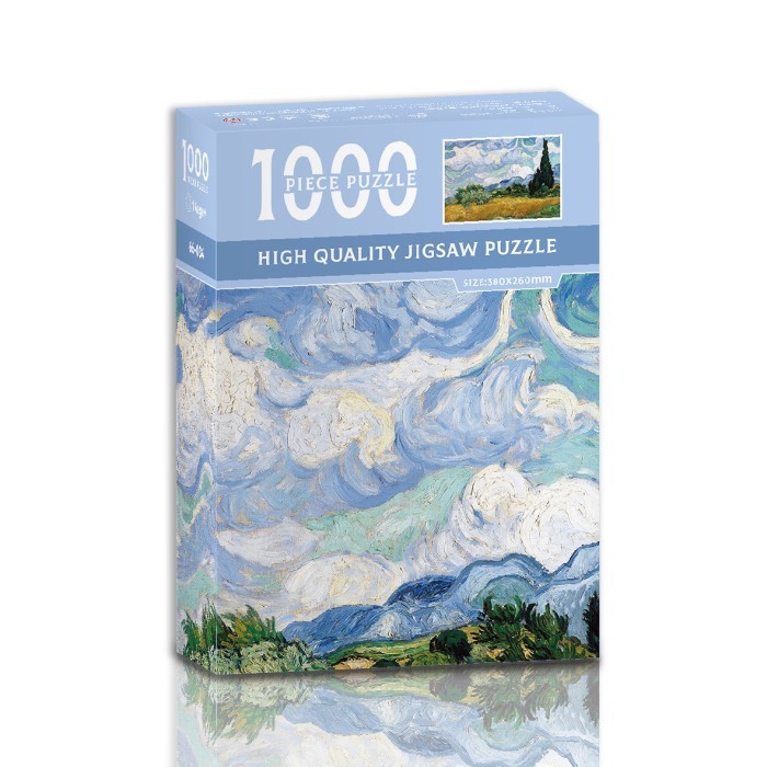 Jigsaw Puzzle / Teka Teki Gambar / Susun 1000 Pcs / Keping (Lukisan Desa di Bawah Langit Biru)