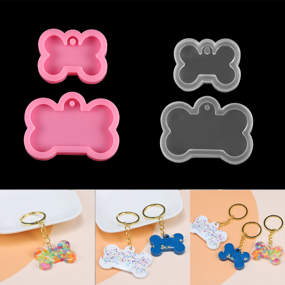 

Dog Bone Shape Resin Silicone Mold Dog Tag Pendants Keychain Casting Epoxy Mould for DIY Crafts Jewelry Making Key Ring Tools