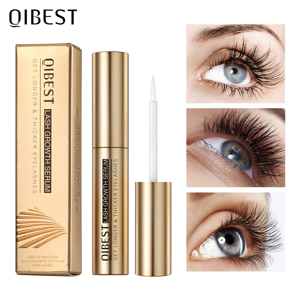 QIBEST Eyelash Growth Serum Lifting Eyelashes Enhancer Eye Lash Fuller Thicker Nourish Lashes Longer