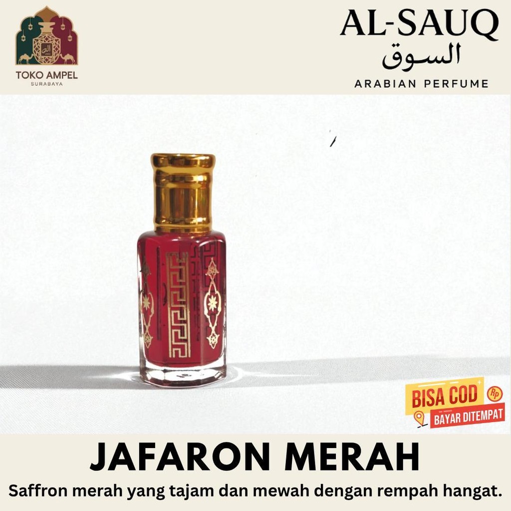 Parfum JAFARON MERAH 12ML | Minyak Wangi Arab Tahan Lama
